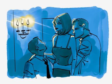 Couple re�oit pour massage naturiste 4 mains